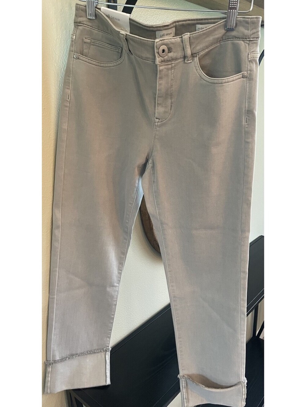 J. Jill Denim Womens Green/Gray High Rise Cropped Jeans Size 4 Petite NWT